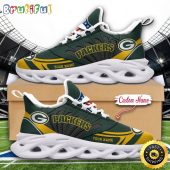 NFL Green Bay Packers Max Soul Shoes Custom Name Football Shoes Sports
