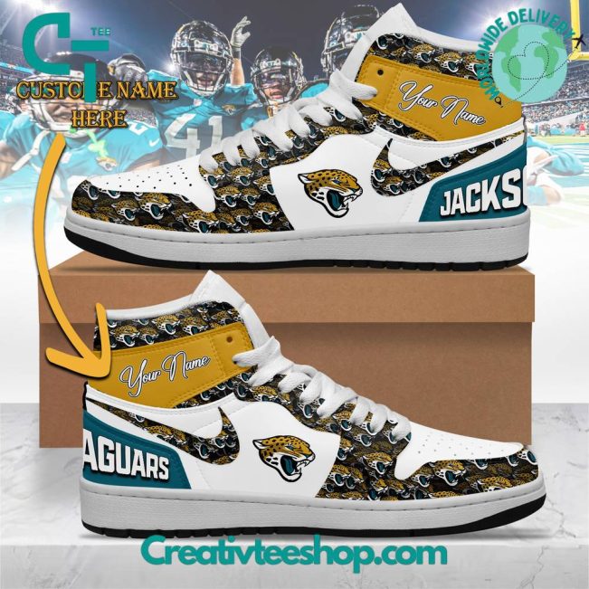 NFL Jacksonville Jaguars Custom Name Air Jordan 1 Sneaker - soulcals.com