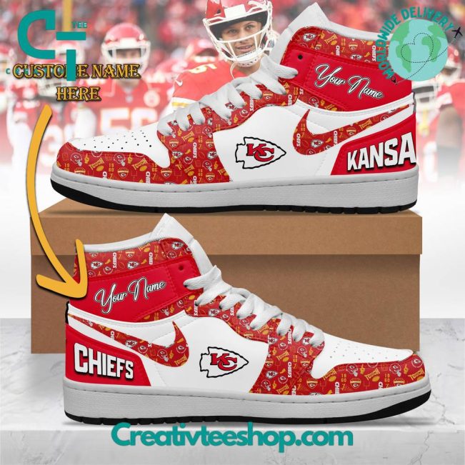 NFL Kansas City Chiefs Custom Name Air Jordan 1 Sneaker - soulcals.com