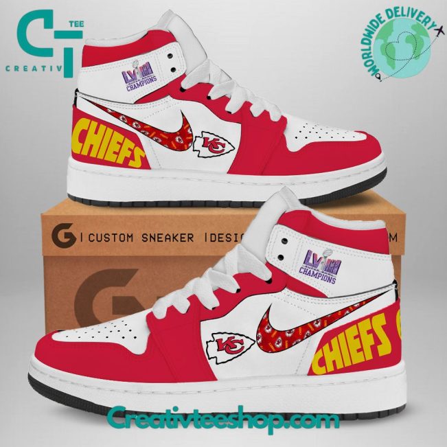 NFL Kansas City Chiefs Super Bowl Champions Air Jordan 1 Sneaker - soulcals.com