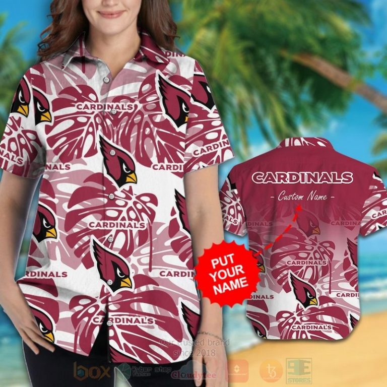 Nfl Arizona Cardinals Custom Name Hawaiian Shirt, Short - Hot Sale 2025