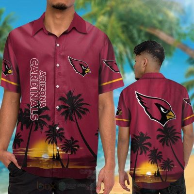 Nfl Arizona Cardinals Dark Red Hawaiian Shirt, Short - Hot Sale 2025