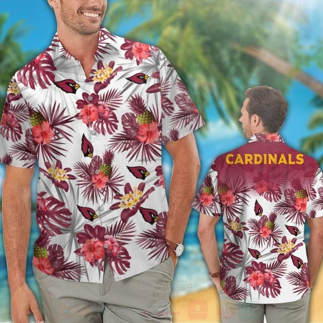 Nfl Arizona Cardinals Pink Hibiscus Flower Hawaiian Shirt, Short - Hot Sale 2025