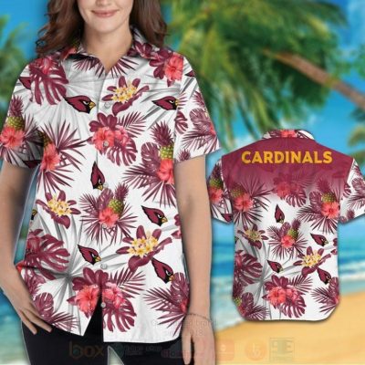 Nfl Arizona Cardinals Pink Hibiscus Flower Hawaiian Shirt, Short - Hot Sale 2025