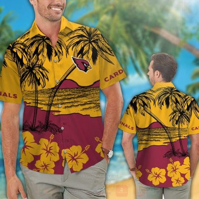 Nfl Arizona Cardinals Red-Yellow Hibiscus Hawaiian Shirt, Short - Hot Sale 2025