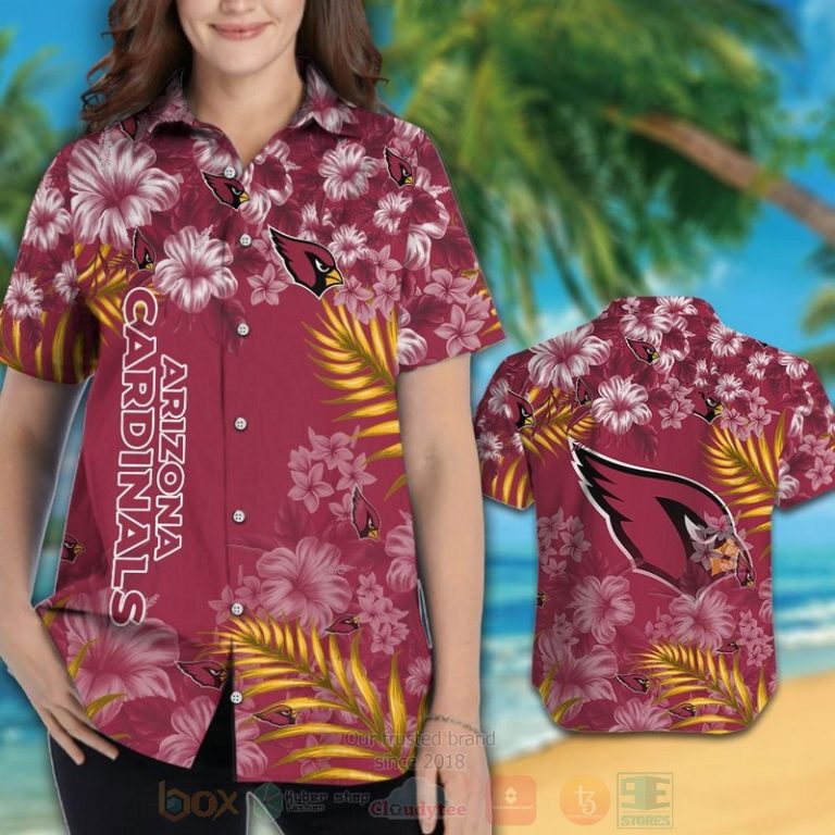 Nfl Arizona Cardinals Red Hibiscus Flower Hawaiian Shirt, Short - Hot Sale 2025