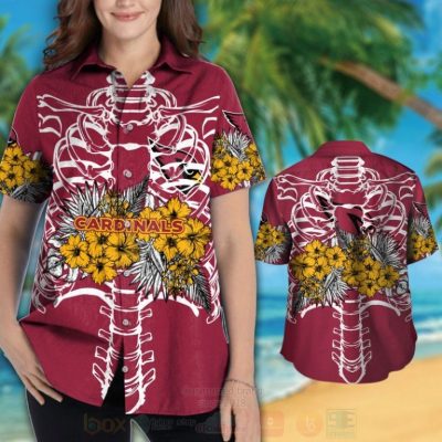 Nfl Arizona Cardinals Skeleton Hawaiian Shirt, Short - Hot Sale 2025