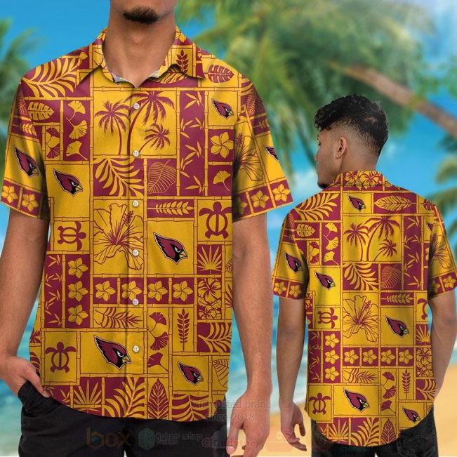 Nfl Arizona Cardinals Turtle And Hibiscus Flower Hawaiian Shirt, Short - Hot Sale 2025