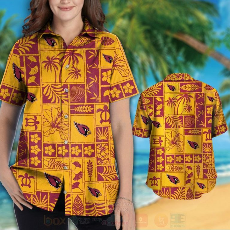 Nfl Arizona Cardinals Turtle And Hibiscus Flower Hawaiian Shirt, Short - Hot Sale 2025