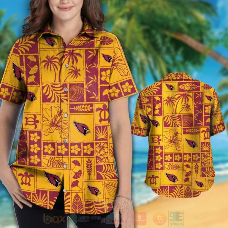 Nfl Arizona Cardinals Turtle And Hibiscus Flower Hawaiian Shirt, Short - Hot Sale 2025