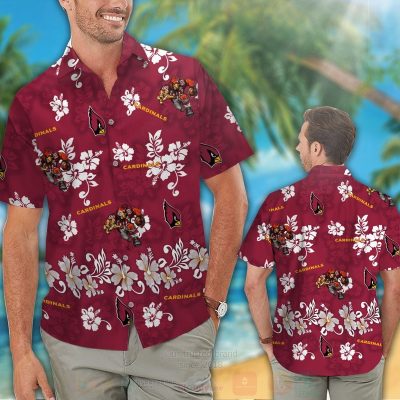 Nfl Arizona Cardinals White Hibiscus Flower Hawaiian Shirt, Short - Hot Sale 2025