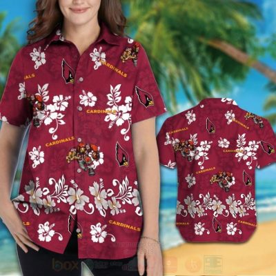 Nfl Arizona Cardinals White Hibiscus Flower Hawaiian Shirt, Short - Hot Sale 2025