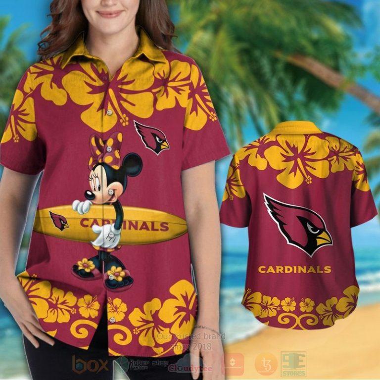 Nfl Arizona Cardinals And Minnie Mouse Hawaiian Shirt, Short - Hot Sale 2025