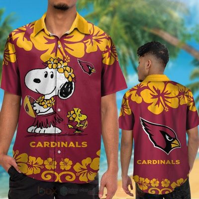 Nfl Arizona Cardinals And Snoopy Cute Hawaiian Shirt, Short - Hot Sale 2025