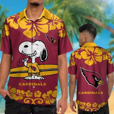 Nfl Arizona Cardinals And Snoopy Hawaiian Shirt, Short - Hot Sale 2025