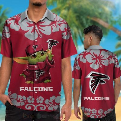 Nfl Atlanta Falcons Baby Yoda Red Hawaiian Shirt, Short - Hot Sale 2025
