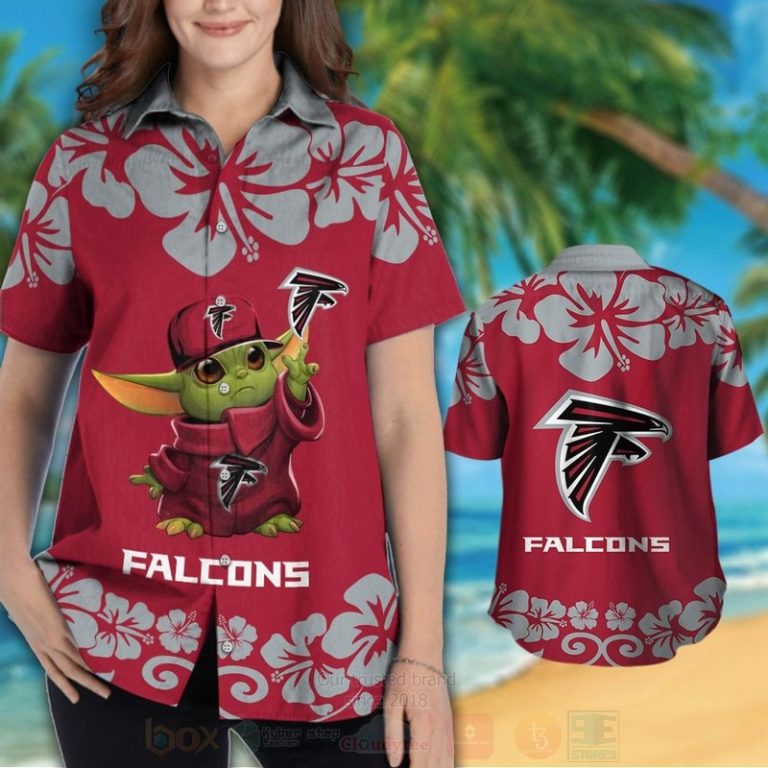 Nfl Atlanta Falcons Baby Yoda Red Hawaiian Shirt, Short - Hot Sale 2025