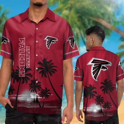 Nfl Atlanta Falcons Full Drak Red Hawaiian Shirt, Short - Hot Sale 2025