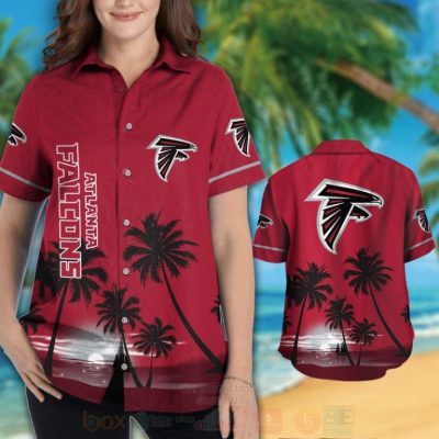 Nfl Atlanta Falcons Full Drak Red Hawaiian Shirt, Short - Hot Sale 2025