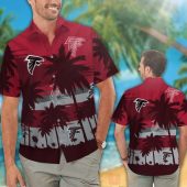 Nfl Atlanta Falcons Grey Red Hawaiian Shirt Short.jpg - demo10