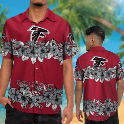 Nfl Atlanta Falcons Grey Hibiscus Flower Hawaiian Shirt, Short - Hot Sale 2025