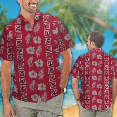 Nfl Atlanta Falcons Logo And Hibiscus Flower Hawaiian Shirt, Short - Hot Sale 2025