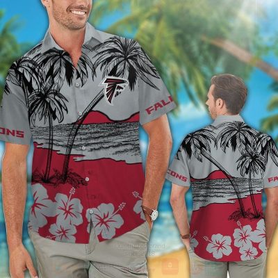 Nfl Atlanta Falcons Red-Grey Hawaiian Shirt, Short - Hot Sale 2025