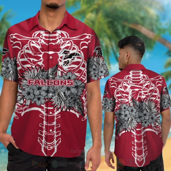 Nfl Atlanta Falcons Skeleton Hawaiian Shirt, Short - Hot Sale 2025