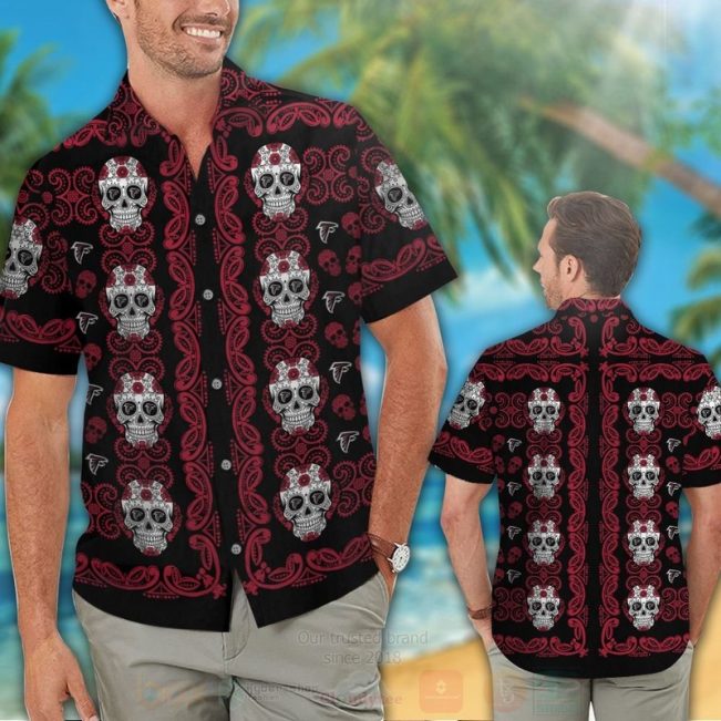 Nfl Atlanta Falcons Skulls Hawaiian Shirt, Short - Hot Sale 2025
