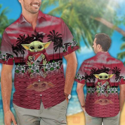 Nfl Atlanta Falcons And Baby Yoda Hawaiian Shirt, Short - Hot Sale 2025