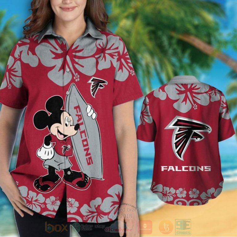 Nfl Atlanta Falcons And Mickey Mouse Hawaiian Shirt, Short - Hot Sale 2025
