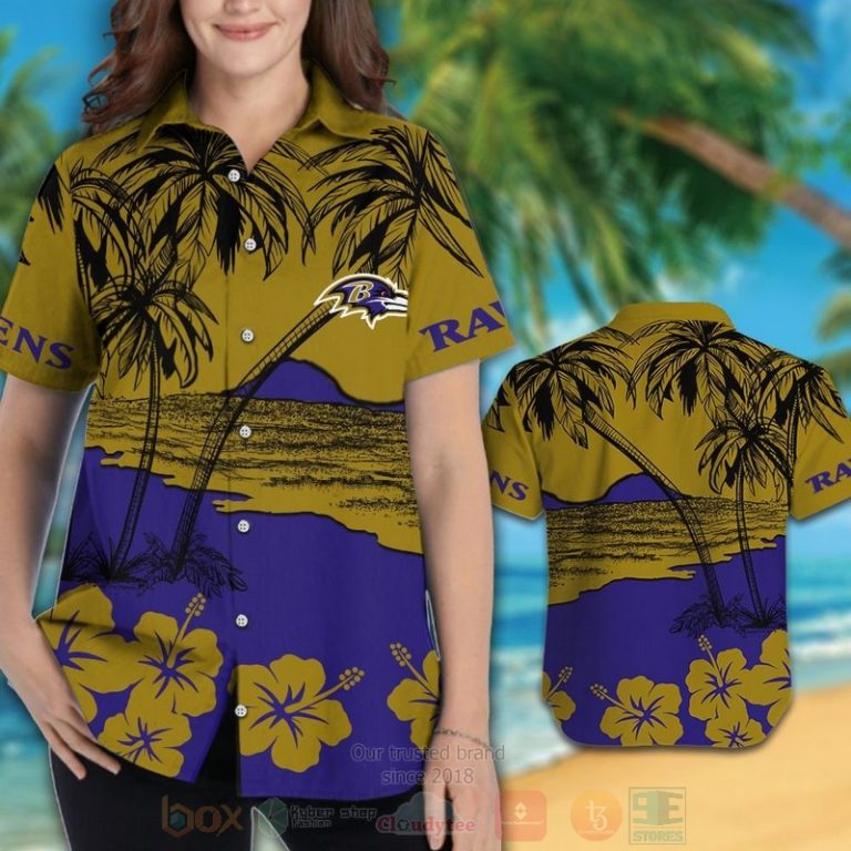 Nfl Baltimore Ravens Brown Hawaiian Shirt, Short - Hot Sale 2025
