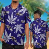 Nfl Baltimore Ravens Cannabis Leaves Hawaiian Shirt Short.jpg - demo10