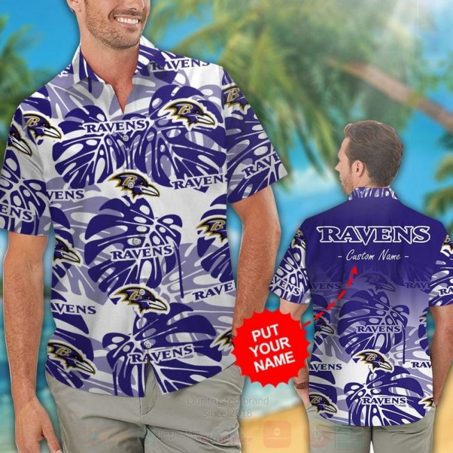 Nfl Baltimore Ravens Custom Name Hawaiian Shirt, Short - Hot Sale 2025