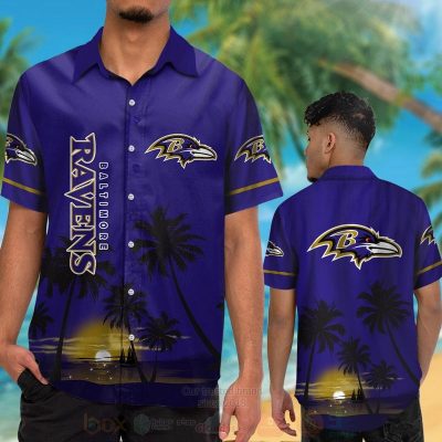 Nfl Baltimore Ravens Dark Blue Hawaiian Shirt, Short - Hot Sale 2025