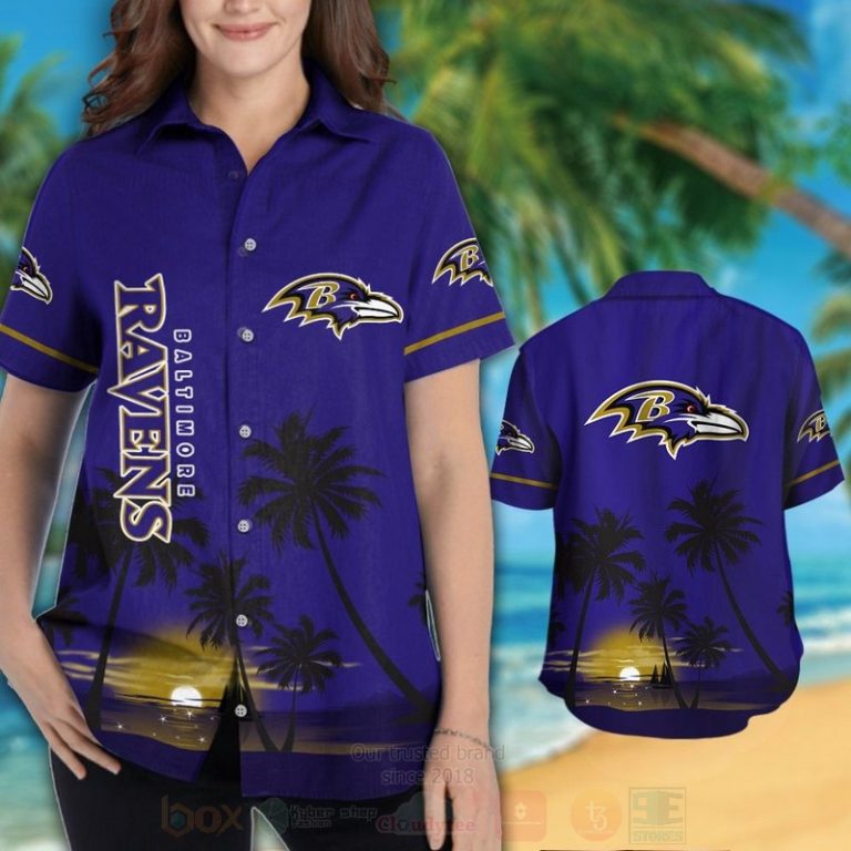 Nfl Baltimore Ravens Dark Blue Hawaiian Shirt, Short - Hot Sale 2025