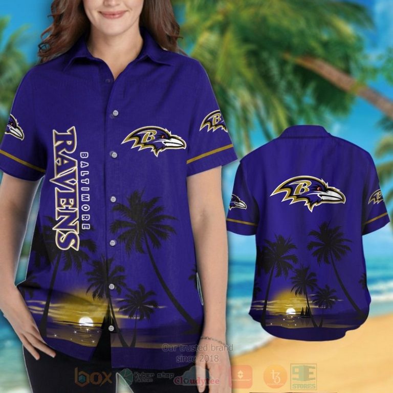 Nfl Baltimore Ravens Dark Blue Hawaiian Shirt, Short - Hot Sale 2025