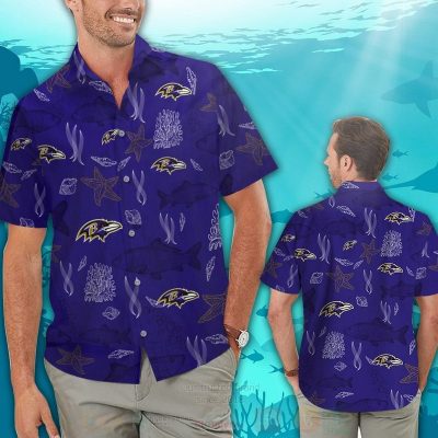 Nfl Baltimore Ravens Fish Hawaiian Shirt, Short - Hot Sale 2025