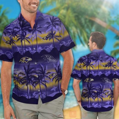 Nfl Baltimore Ravens Light Purple Hawaiian Shirt, Short - Hot Sale 2025