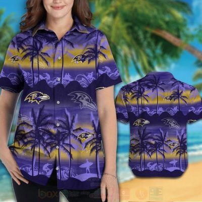 Nfl Baltimore Ravens Light Purple Hawaiian Shirt, Short - Hot Sale 2025
