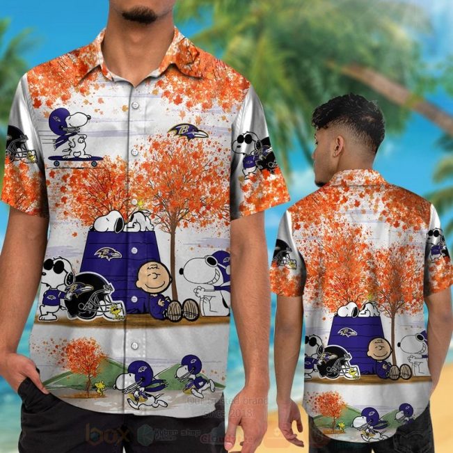 Nfl Baltimore Ravens Snoopy Autumn Hawaiian Shirt, Short - Hot Sale 2025