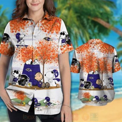 Nfl Baltimore Ravens Snoopy Autumn Hawaiian Shirt, Short - Hot Sale 2025
