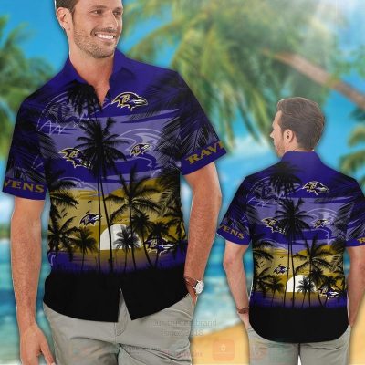 Nfl Baltimore Ravens Sun Hawaiian Shirt, Short - Hot Sale 2025