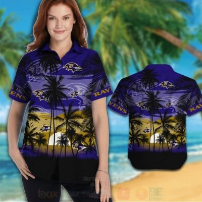 Nfl Baltimore Ravens Sun Hawaiian Shirt, Short - Hot Sale 2025