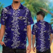 Nfl Baltimore Ravens White Hibiscus Flowers Hawaiian Shirt Short.jpg - demo10