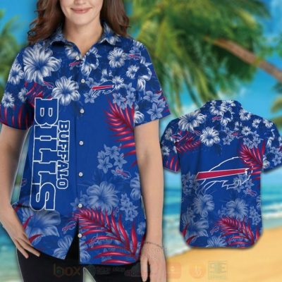 Nfl Buffalo Bills Blue Hibiscus Flowers Hawaiian Shirt, Short - Hot Sale 2025