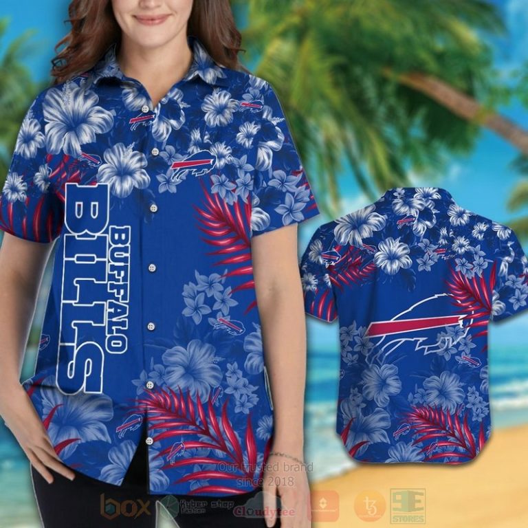 Nfl Buffalo Bills Blue Hibiscus Flowers Hawaiian Shirt, Short - Hot Sale 2025