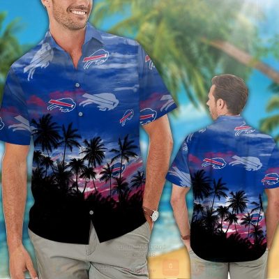 Nfl Buffalo Bills Blue Skye Hawaiian Shirt, Short - Hot Sale 2025