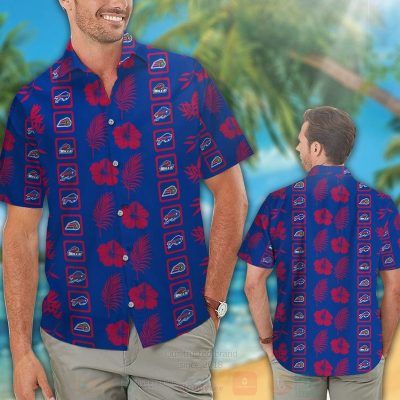 Nfl Buffalo Bills Full Blue-Red Hibiscus Flowers Hawaiian Shirt, Short - Hot Sale 2025