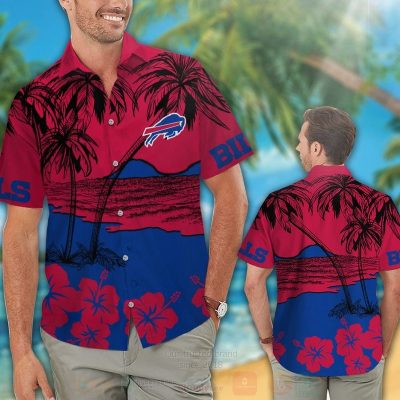 Nfl Buffalo Bills Red-Blue Hibiscus Hawaiian Shirt, Short - Hot Sale 2025